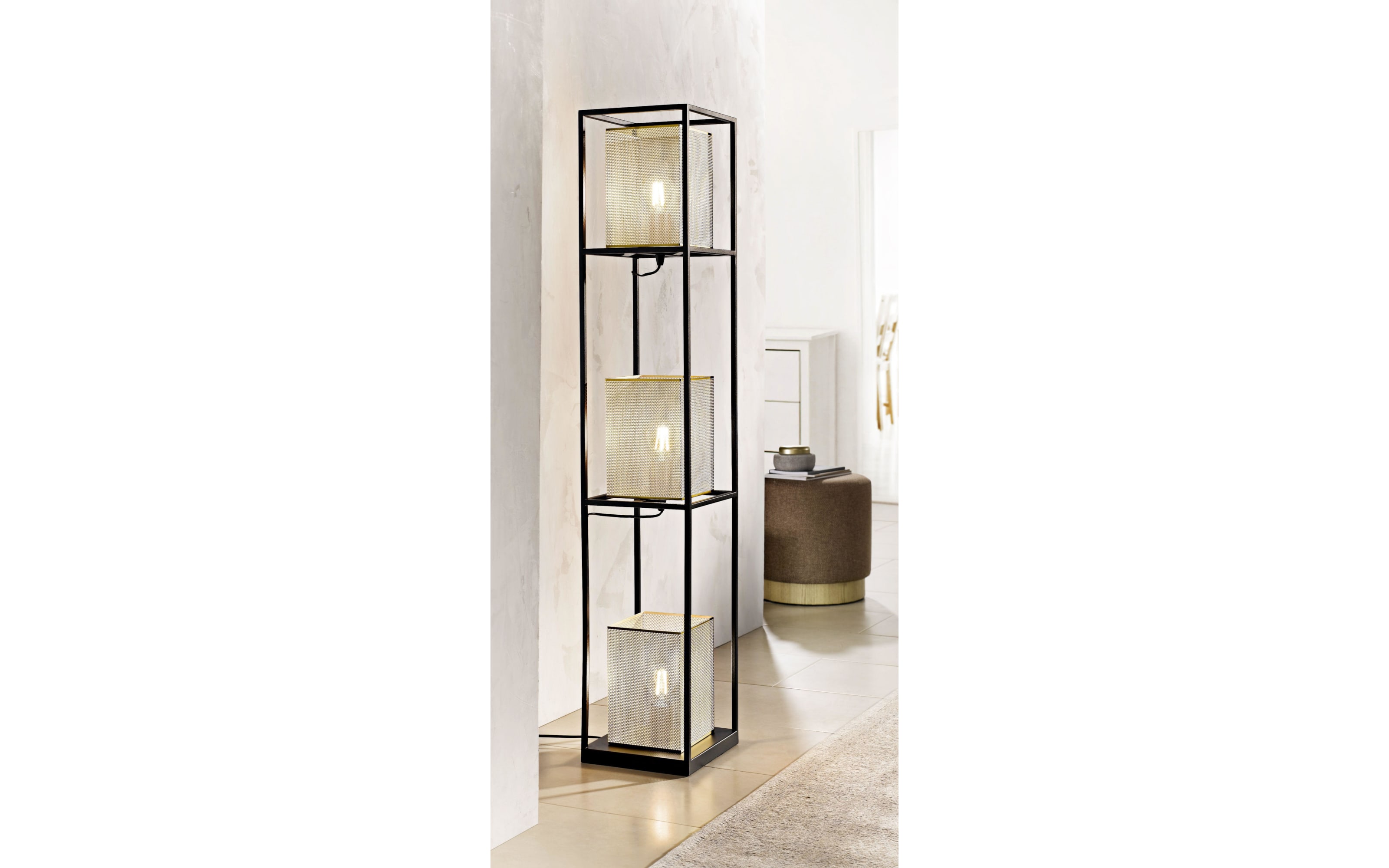 Standleuchte Faro, schwarz, 120 cm