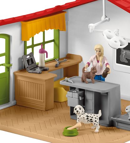 Schleich Farm WoRød - 22,5 x 16,5 cm - Dyrl?geklinik 42502