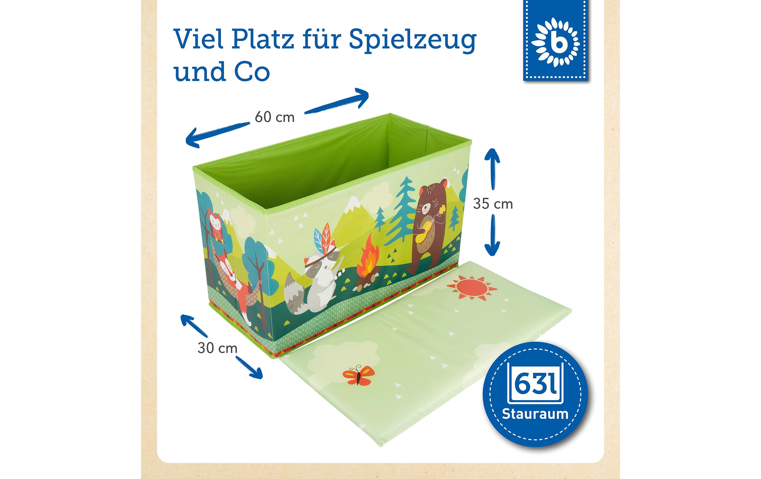 2in1 Aufbewahrungsbox und Bank WaldtiereAufbewahrungsbox mit Deckel