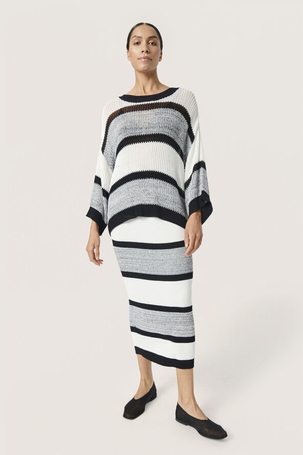 Soaked in Luxury SLRohanna Pullover Black, white and melange