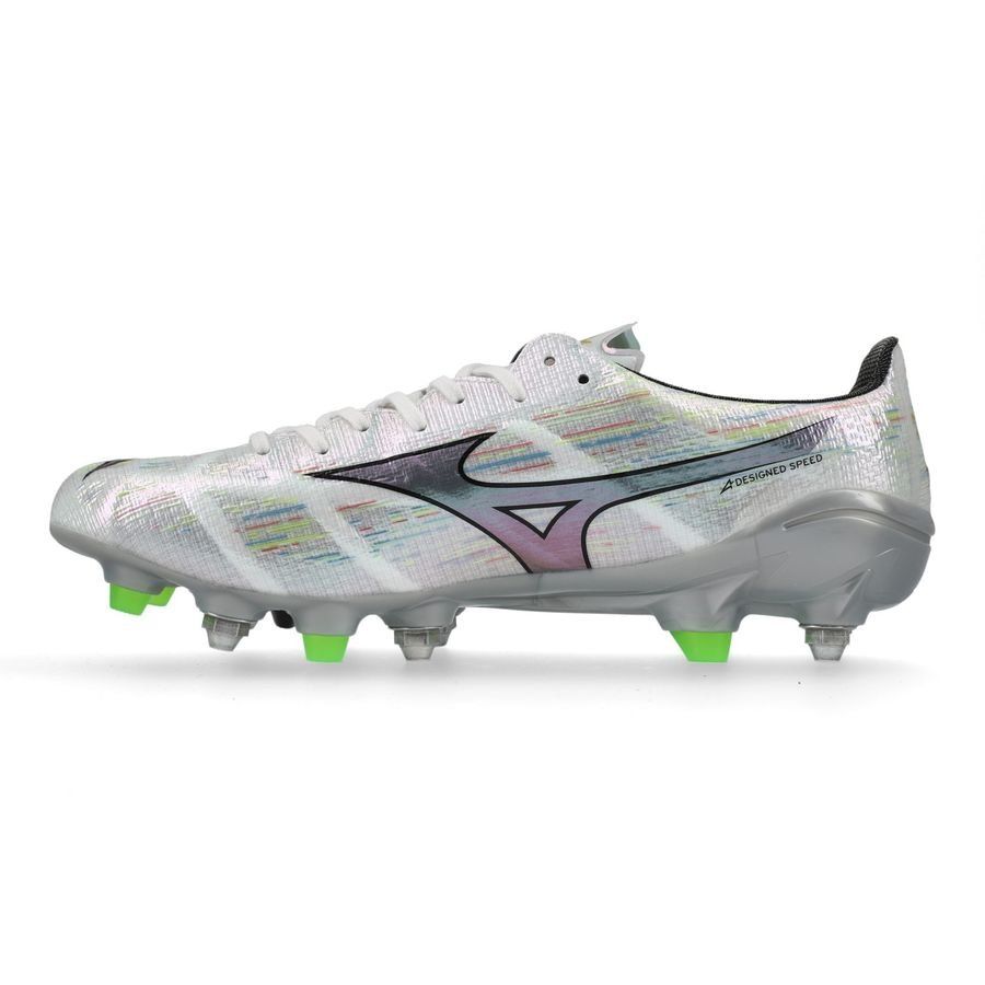 Mizuno Alpha II Elite SG - Blanc/Silver Iridescent/Noir