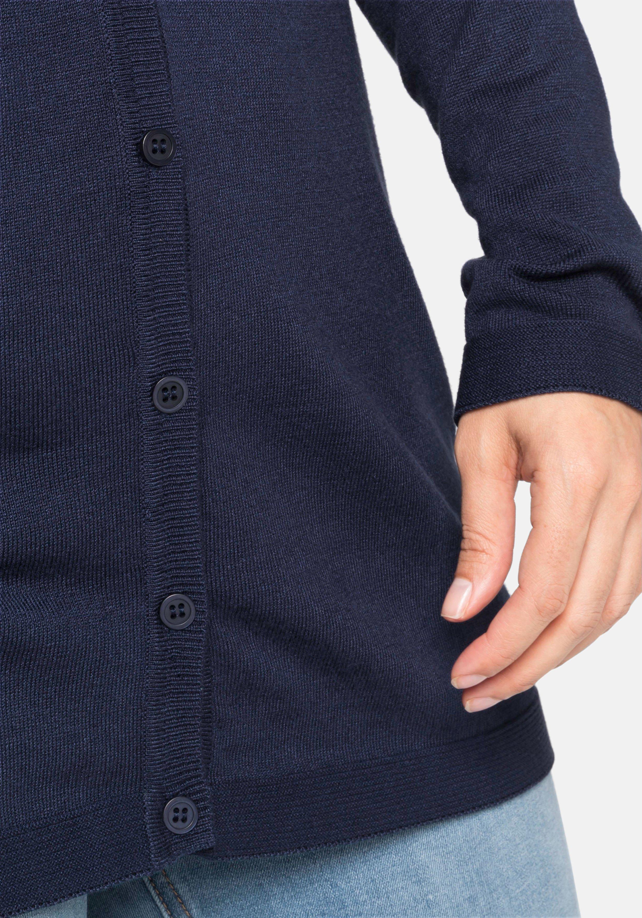 Strickjacke aus Viskose, mit tiefem V-Ausschnitt