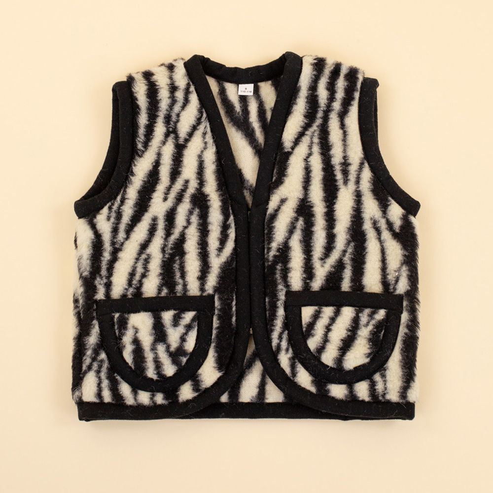 Moonrise kids wollen vest Zebra