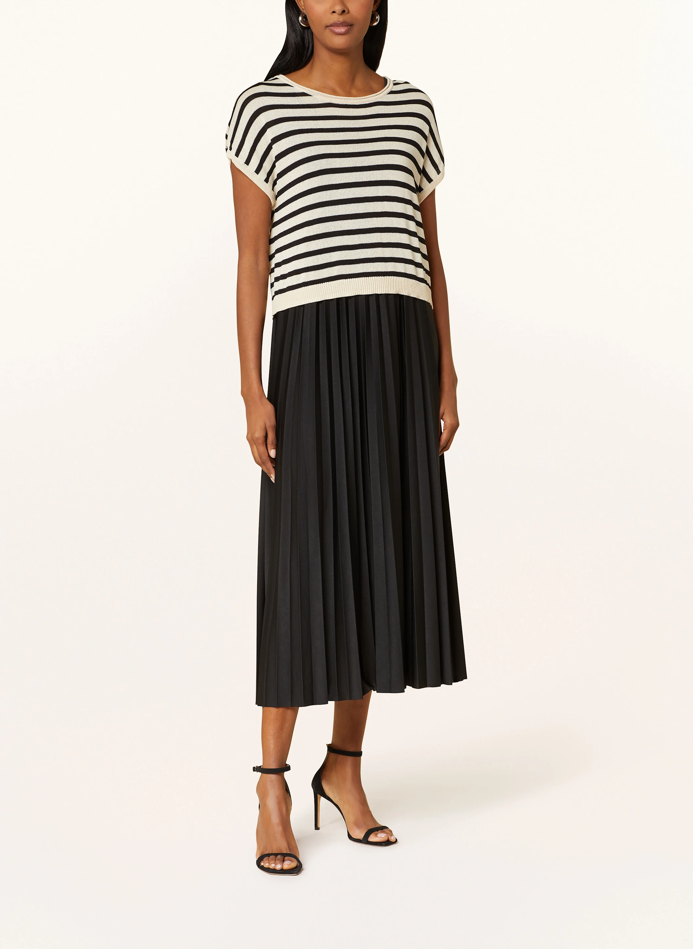 ROBE LÉGÈRE Set: Strickshirt und Plisseekleid