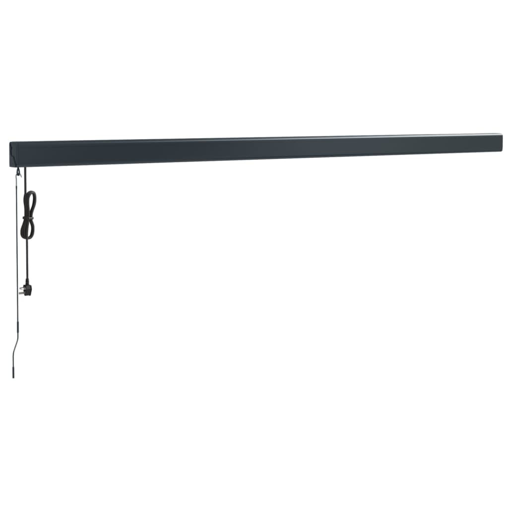 Auvent rétractable crème 5x3 m tissu et aluminium