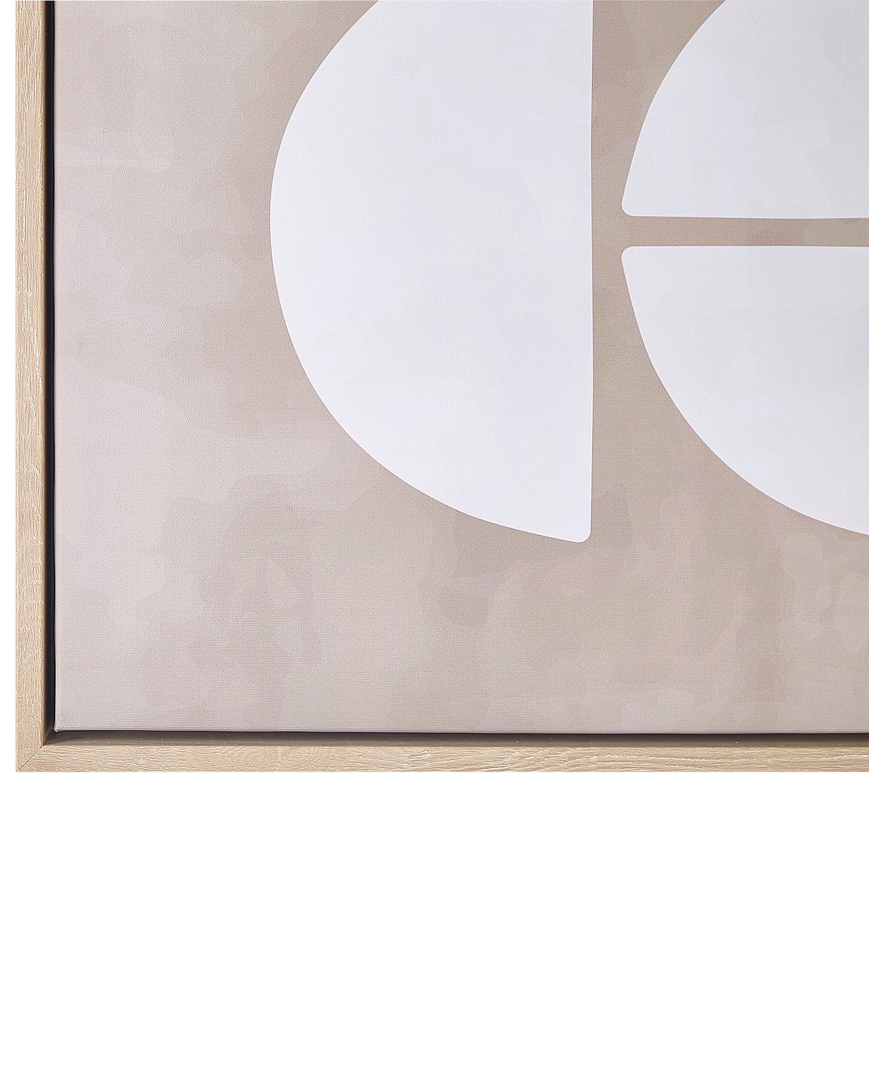 Canvas RACALE Abstract motief 63 x 93 cm Beige