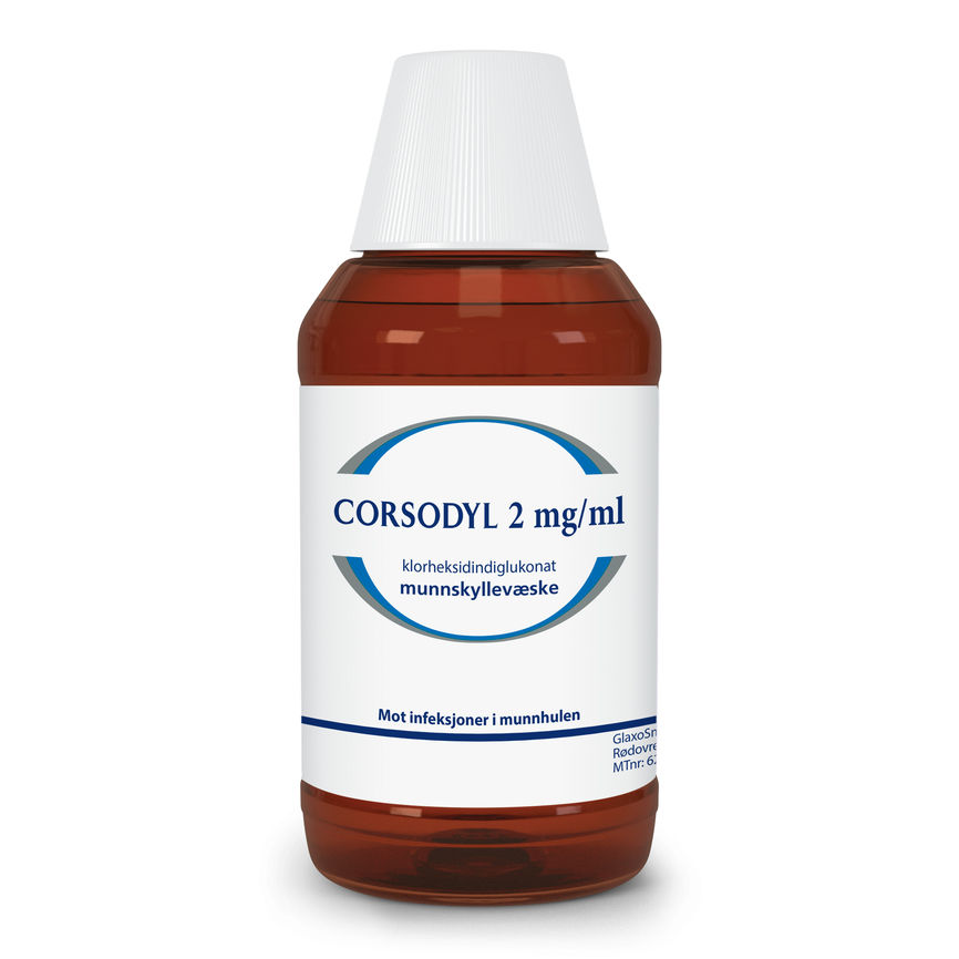 Corsodyl 2 mg/ml munnskyllevæske