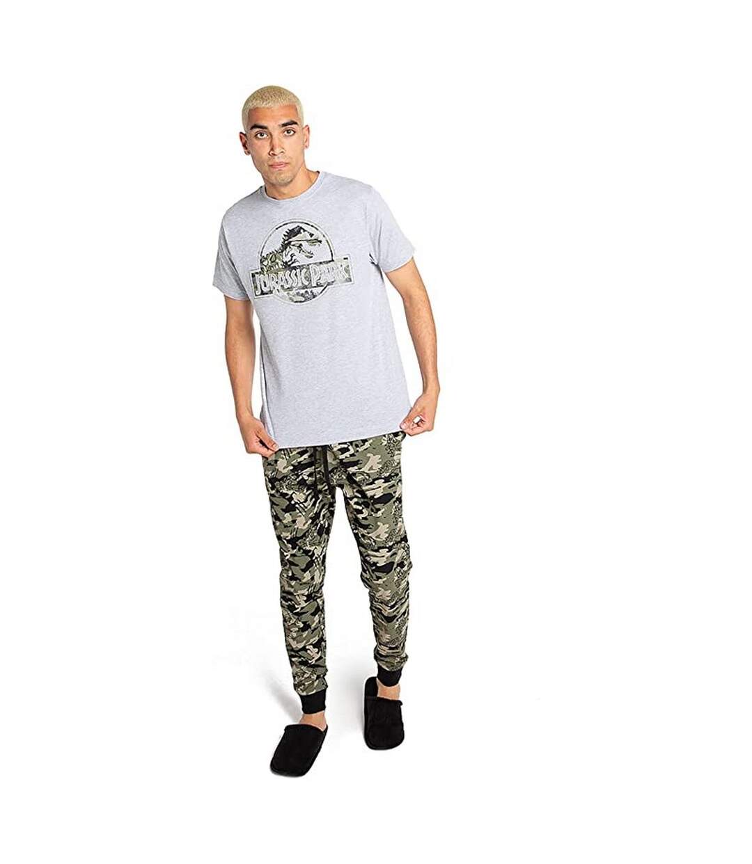 Jurassic Park - Ensemble de pyjama long - Homme (Gris / Vert) - UTTV266