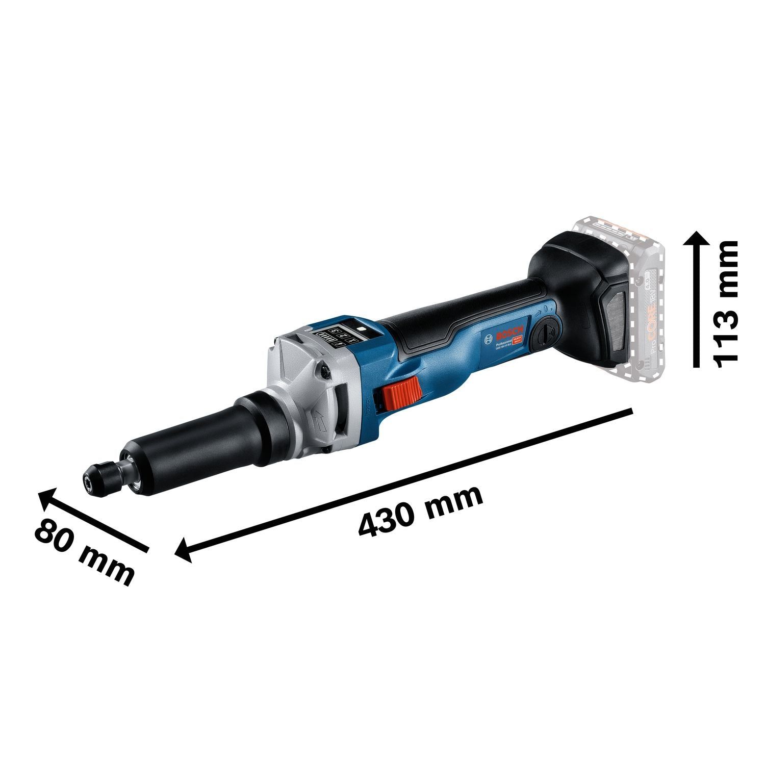 Bosch Professional GGS 18V-10 SLC Accu Rechte Slijper 18V Basic Body in L-Boxx - 06012B4000