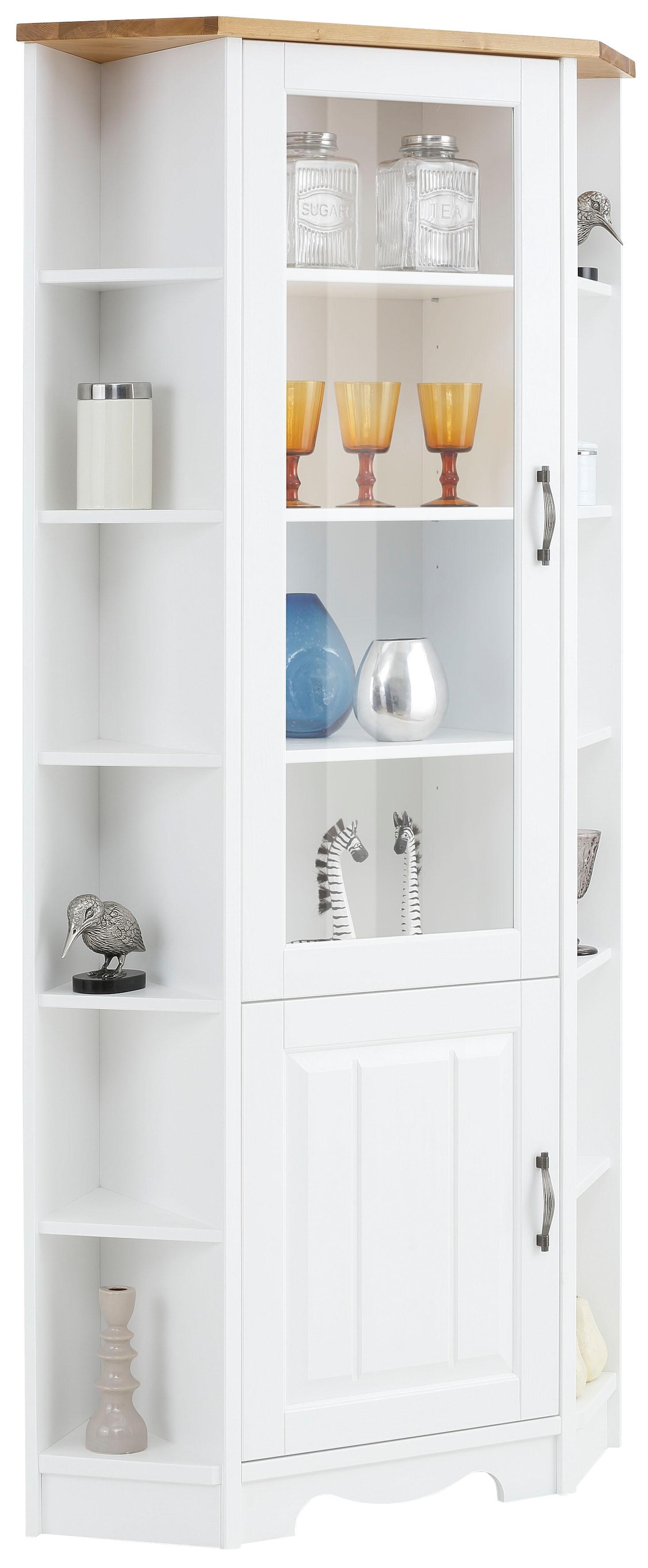 Home affaire Eckvitrine »Trinidad« Höhe 188 cm, FSC® zertifiziertes Massivholz