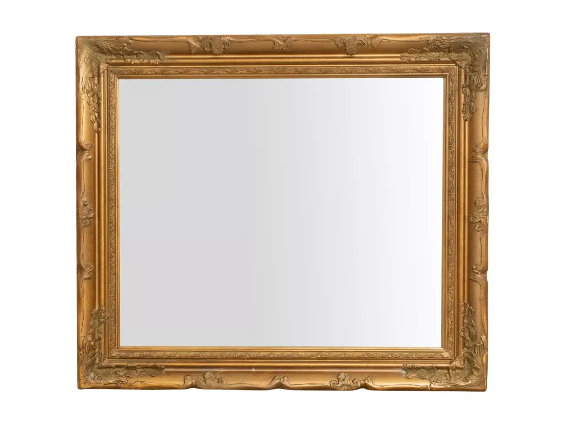Miroir suspendu Baroque - Bois - 64x74 cm