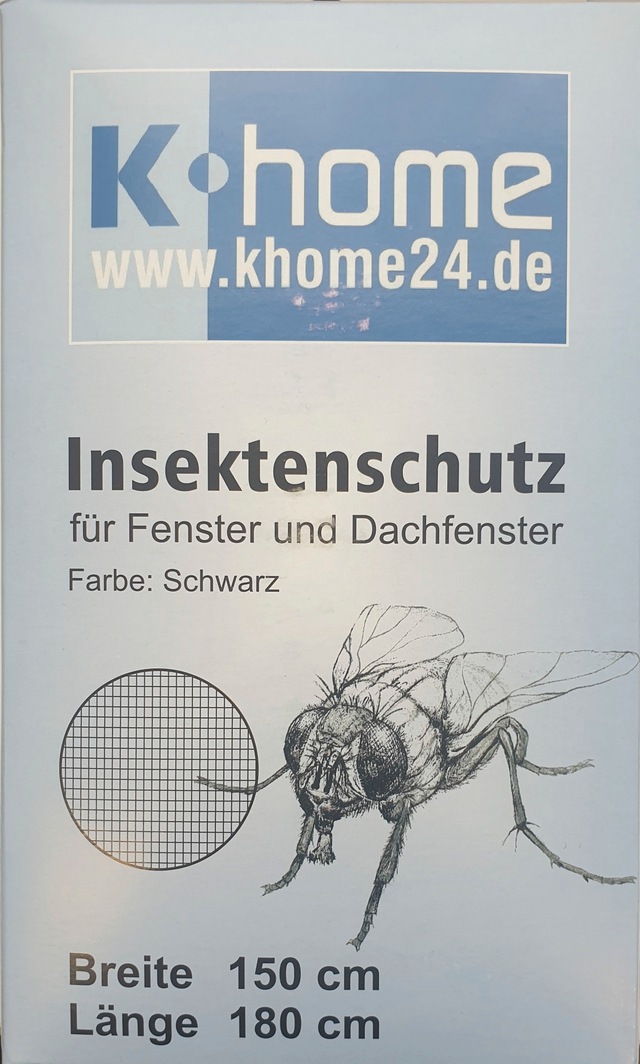 K-HOME Fliegengitter-Gewebe »Insektenschutz« 1 Stück, 1 Stk. tlg. für Fenster und Dachfenster, mit Sonnenschutz, BxH: 150 x 180 cm