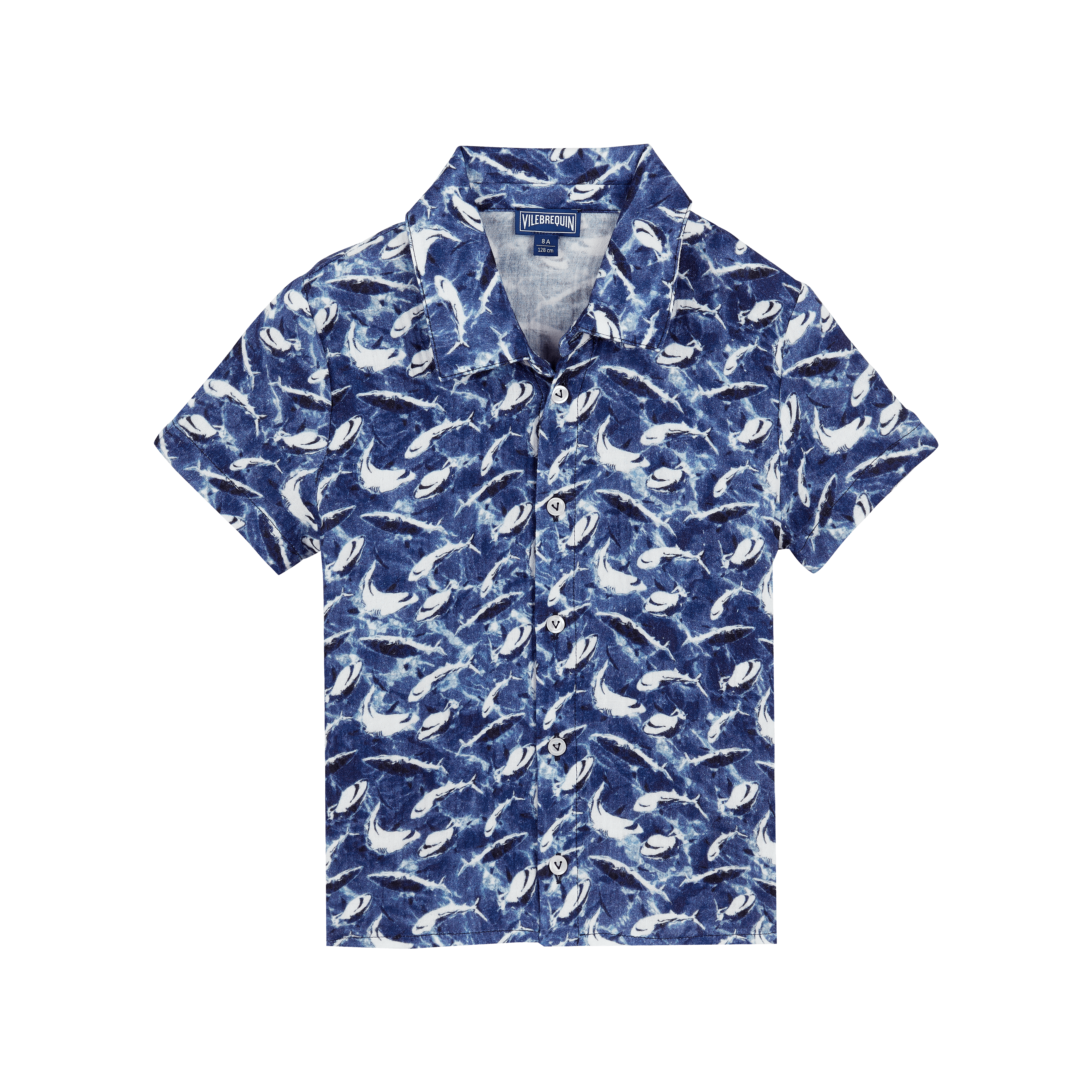 Chemise en Coton Garçon Requins All Over