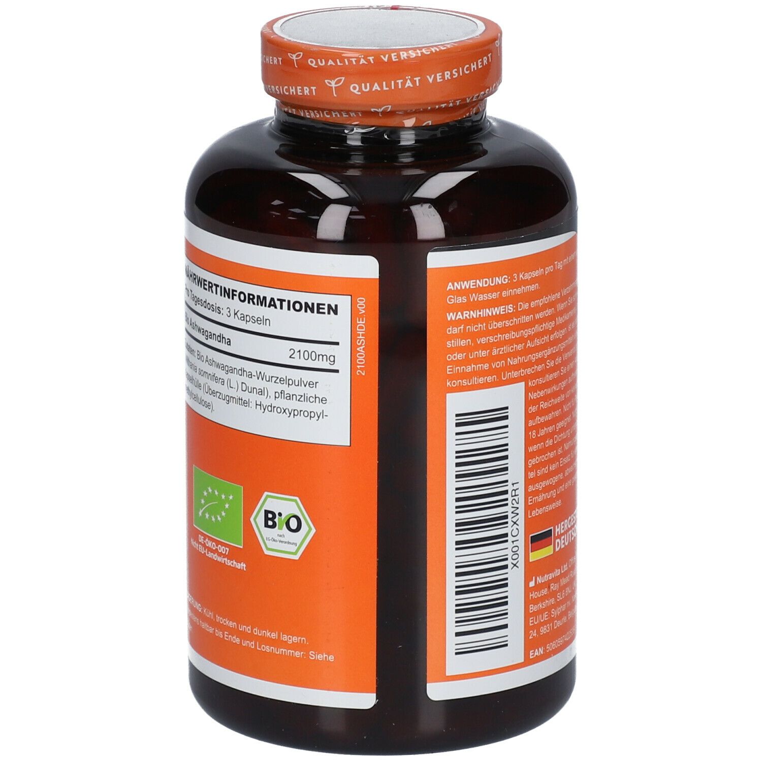 Nutravita 2100 mg Bio Ashwagandha hochdosiert