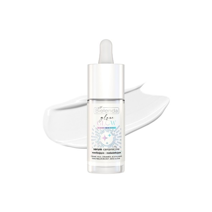 Bielenda Glaze & Glow Ceramic Serum spendet Feuchtigkeit und beleuchtet skin mit glazed Effekt, 30 ml