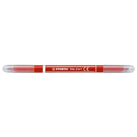 Filzstift und Fineliner in einem - STABILO Trio 2 in 1 - rot