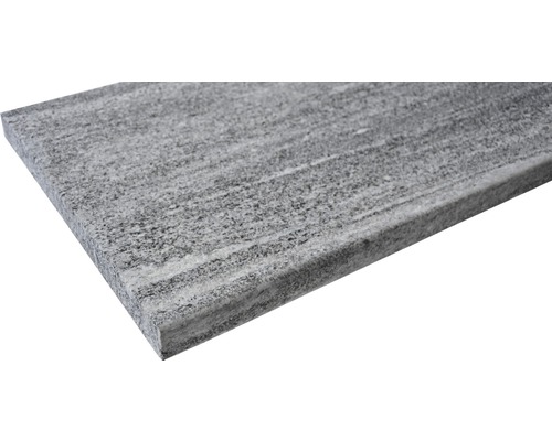 FLAIRSTONE Zwembadrand, Arctisch Gneis element, recht grijs, 1 lange zijde afgerond, 115 x 35 x 3 cm