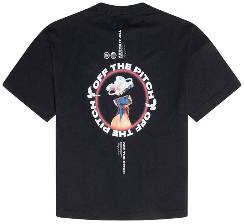 Off The Pitch Sky- High Oversized Tee Unisex zwart