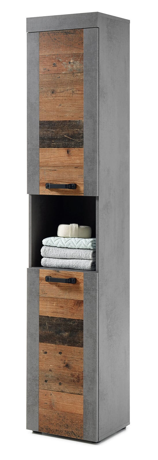 Hochschrank INDIANA grau/ braun