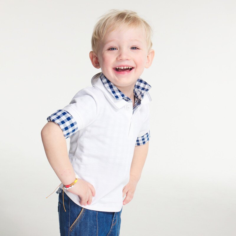 Polo maille piquée uni blanc bébé garçon Blanc