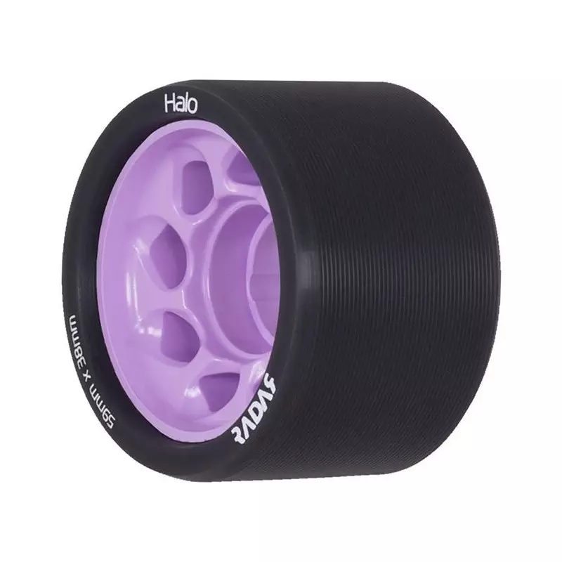 Roues Roller Derby RADAR WHEELS Halo 84A 59mmx38mm Purple Noir/Violet