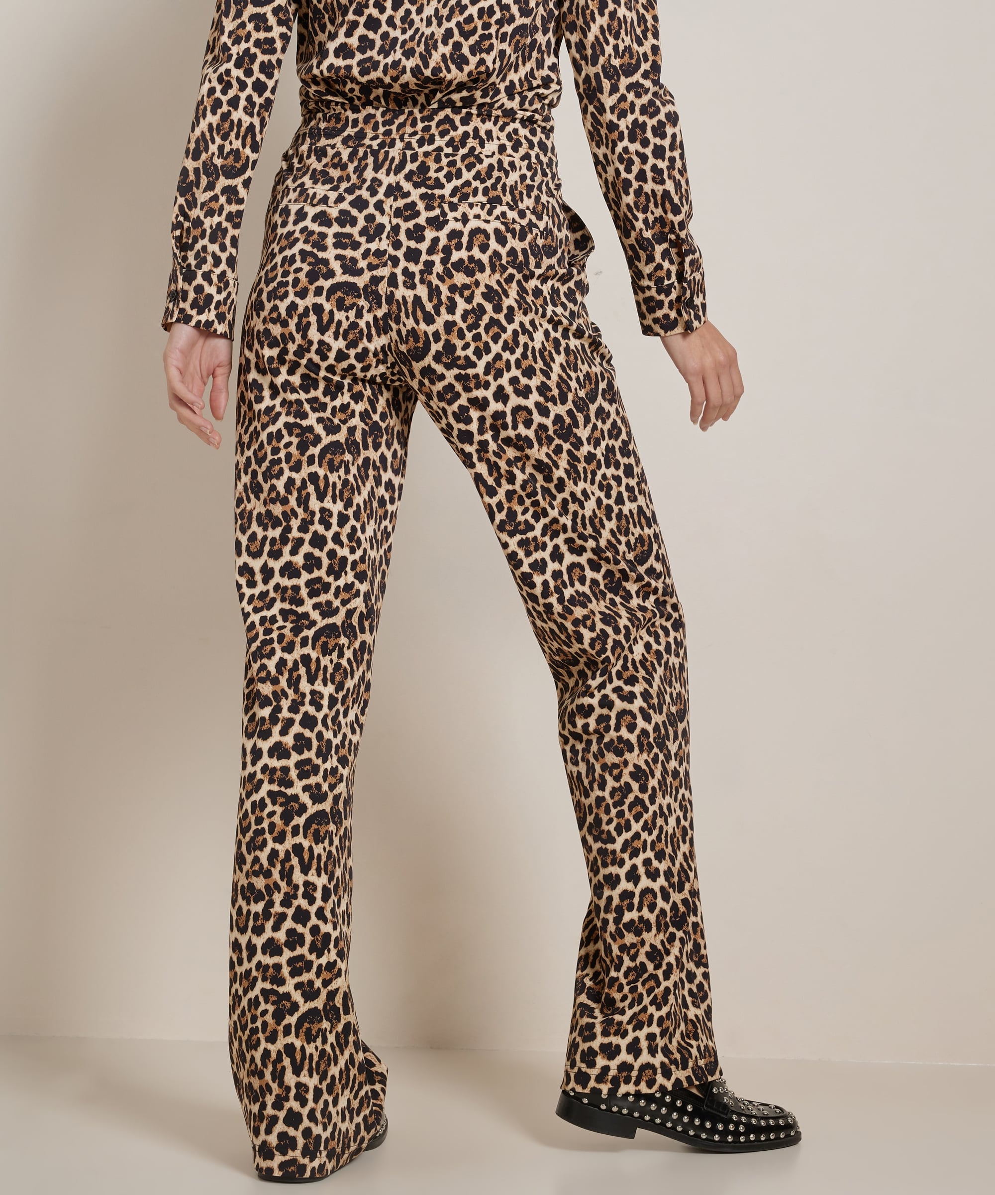 wide fit broek met print