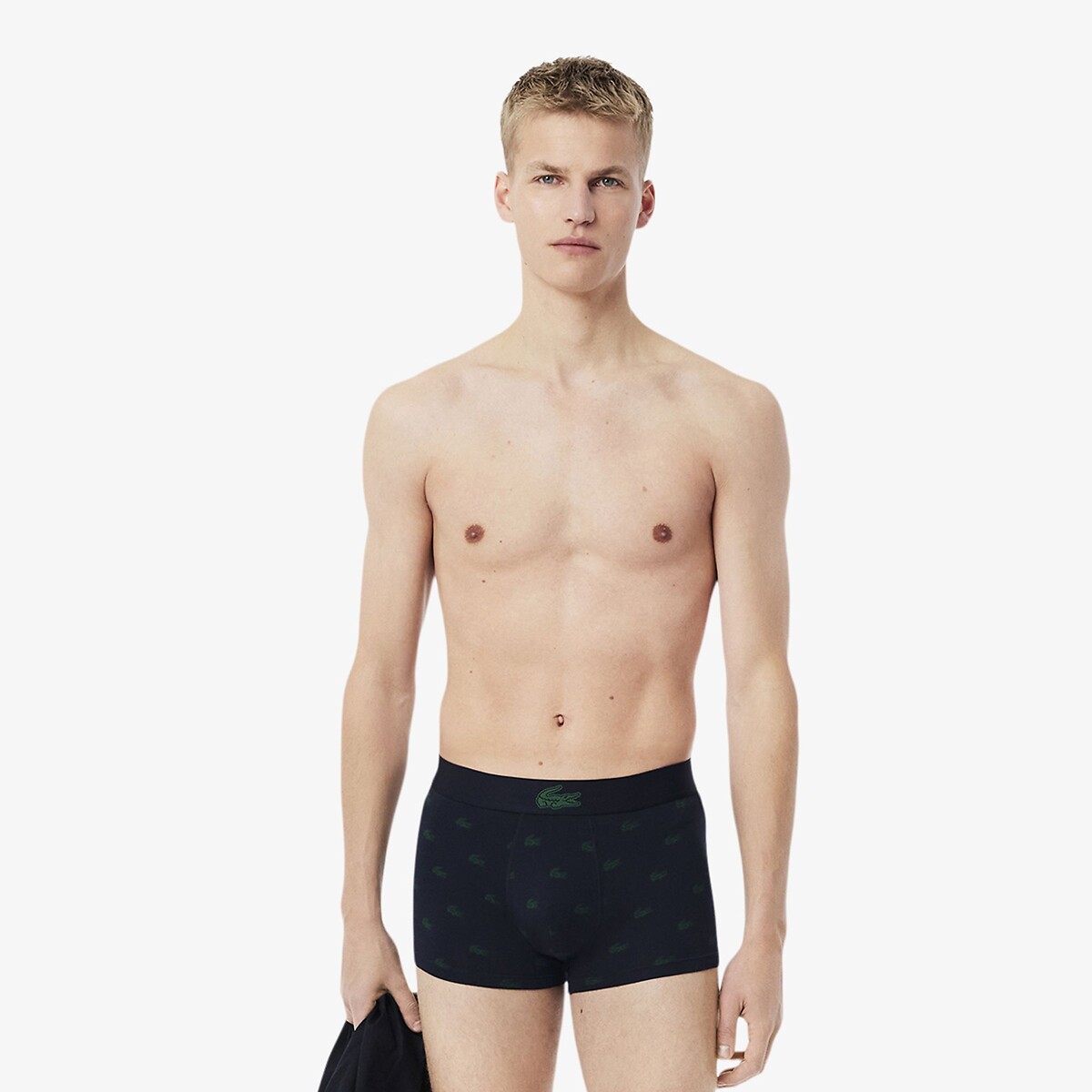 LACOSTE<br>Conjunto de 3 cuecas boxer em malha de algodão
