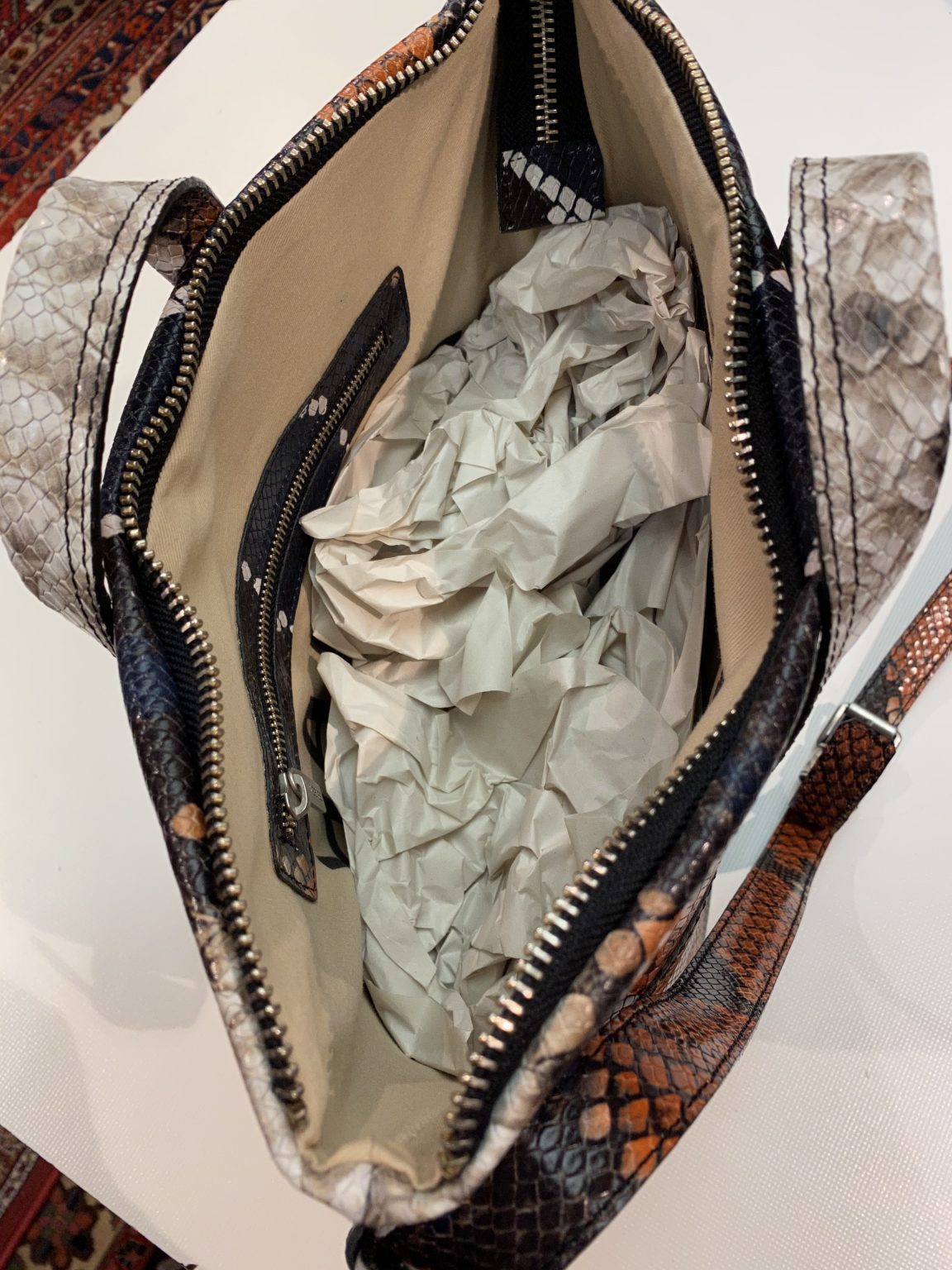 Shabbies Amsterdam Crossbody L Snake Multi Blue