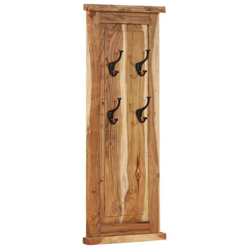 vidaXL - Kapstok - Bruin - Hout - 2 stuks