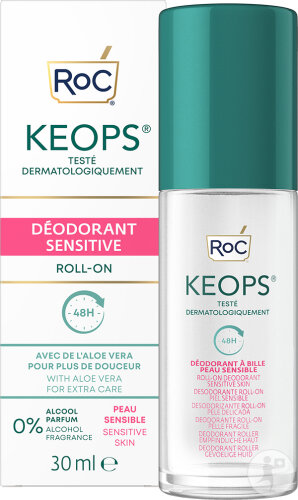RoC Keops Sensitive Déodorant Peau Fragile Roll-On 30ml