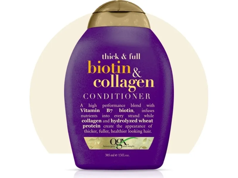 ORGANIX Biotin Collagen Conditioner with biotin and collagen adds volume to hair 385ml