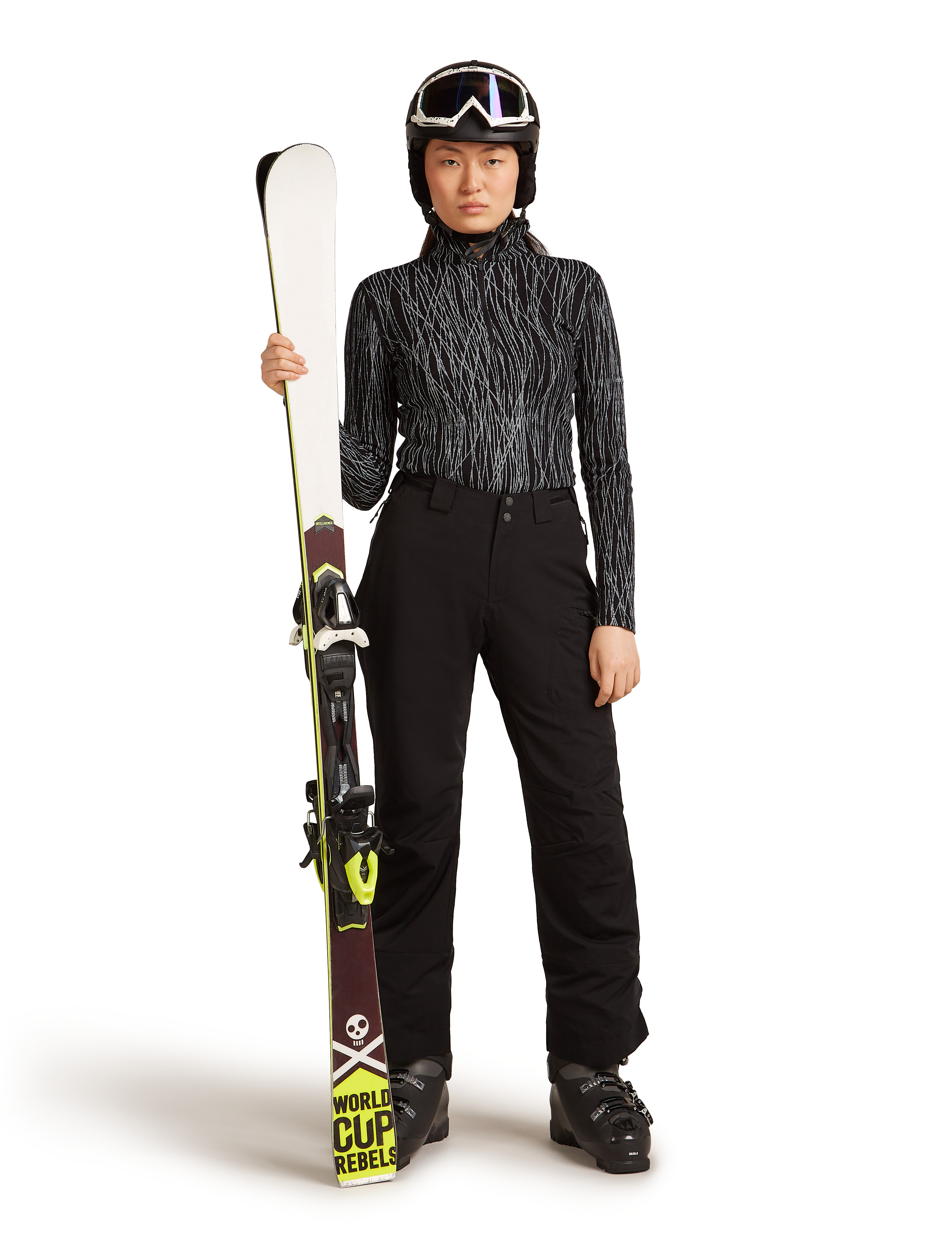 W Merino 260 Tech Vertex LS Half Zip Delta Lin AOP