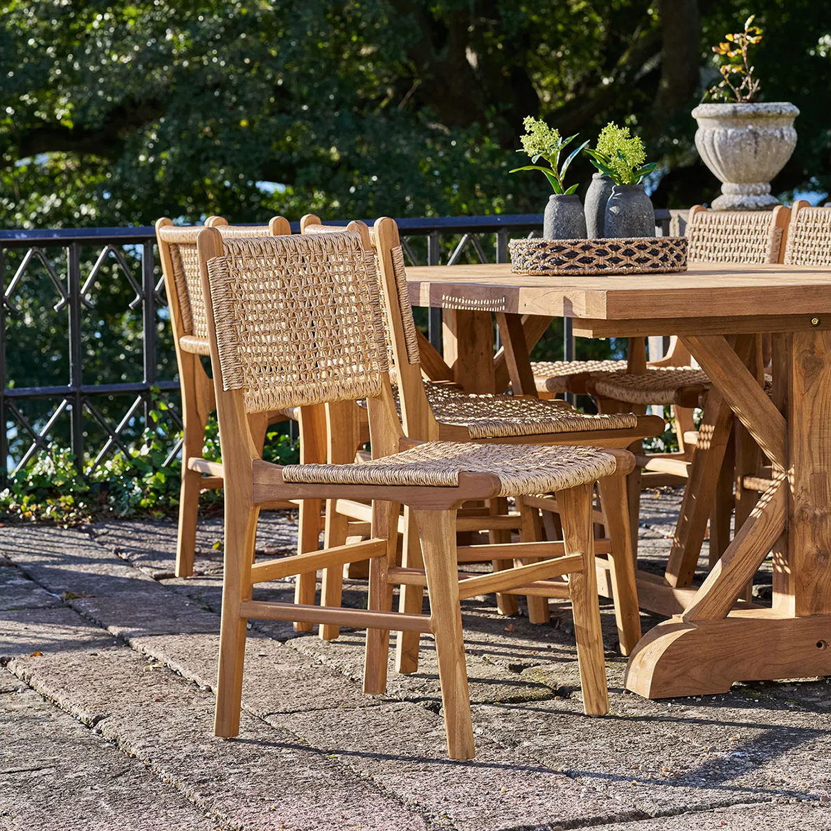 Houten tuinstoel Elodie Naturel