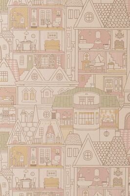 Majvillan Tapet Dollhouse, Sunny Pink