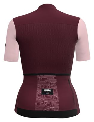 Maillot Manches Courtes Femme LeBram Ventoux Uni Framboise
