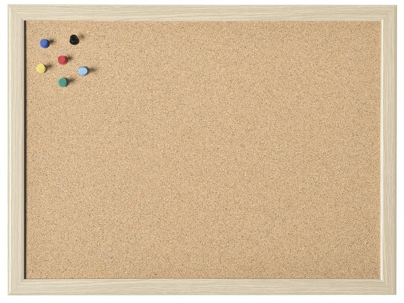 Magnetoplan Pinnwand mit Holzrahmen 40 cm x 30 cm, Braun Korktafel 40 x 30 cm