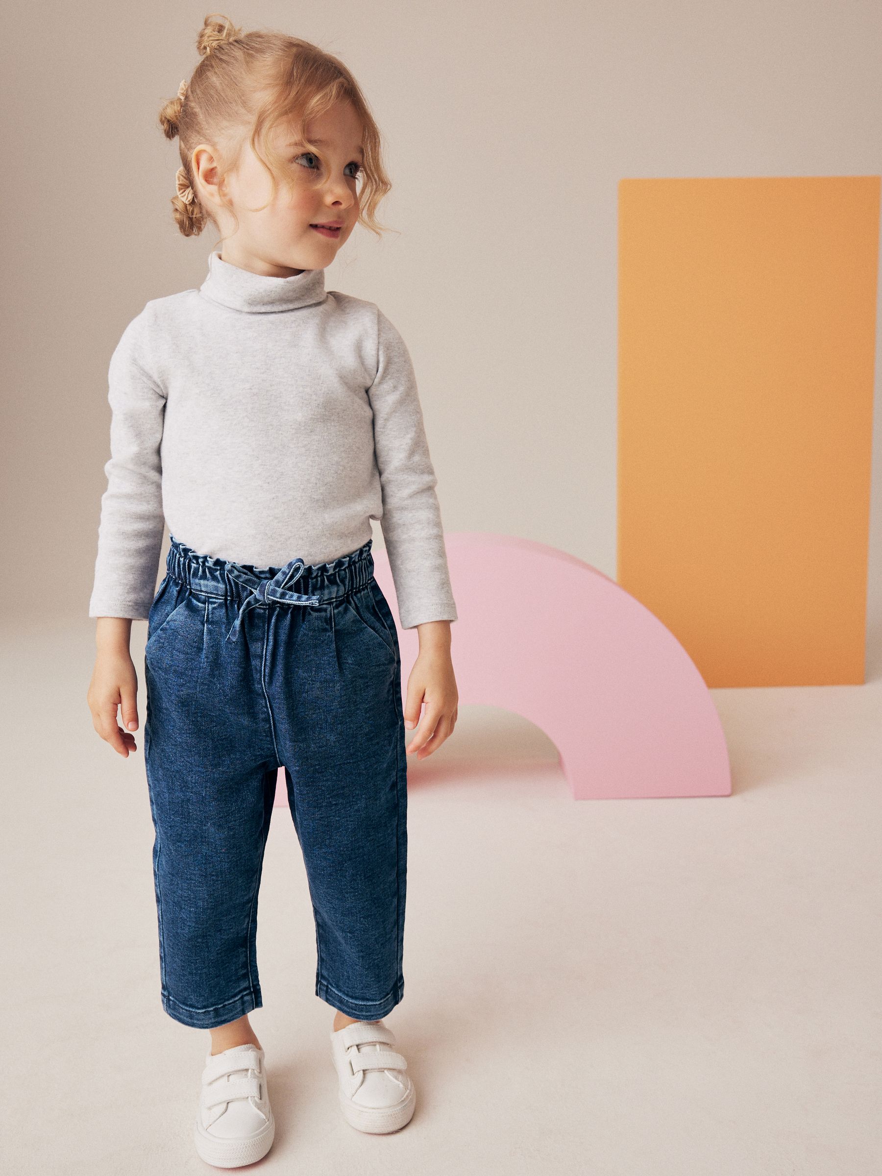 Denim - Jeans met gestrikte taille (3 mnd-7 jr)