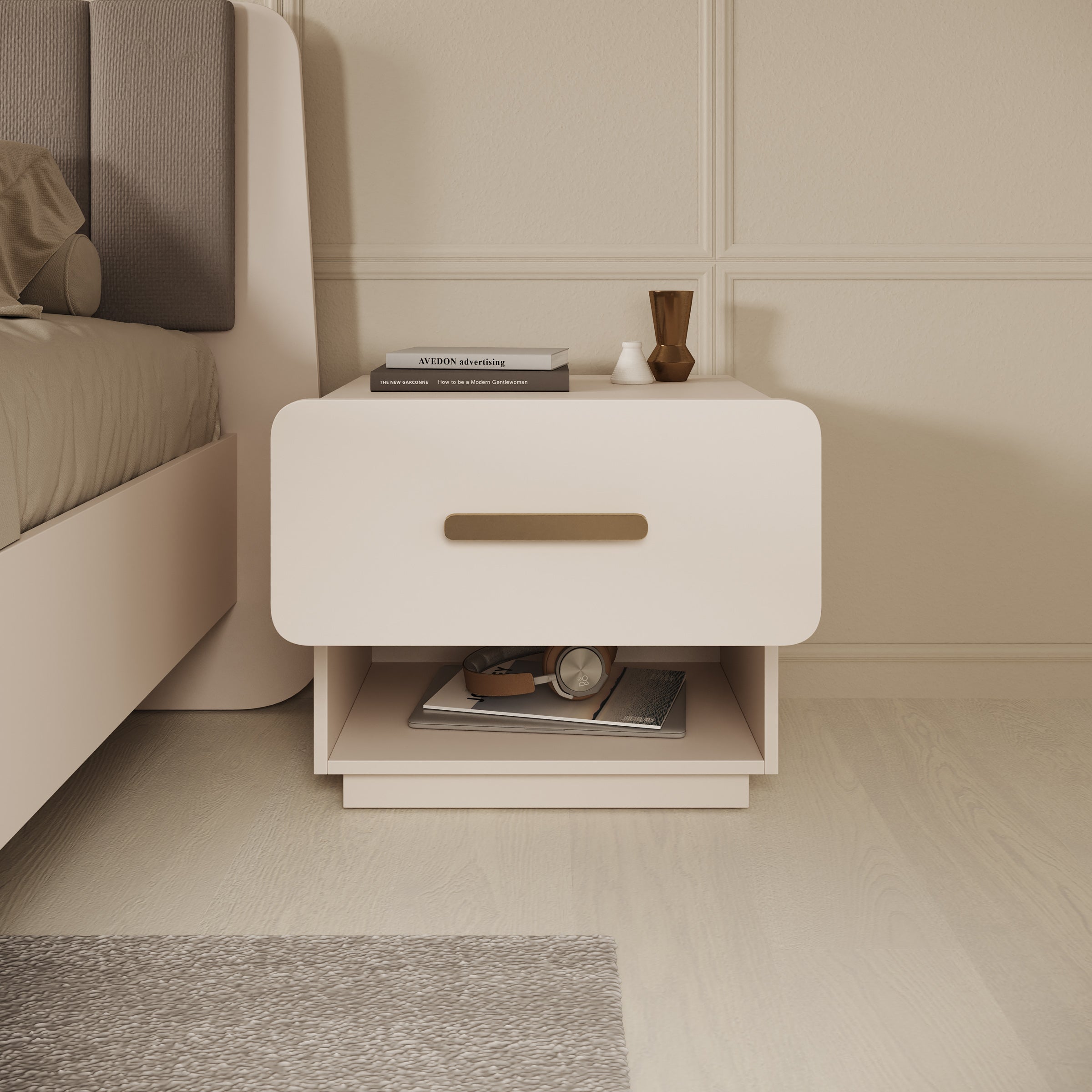 Meubella - Luzon - Nachtkastje set van 2 - Beige
