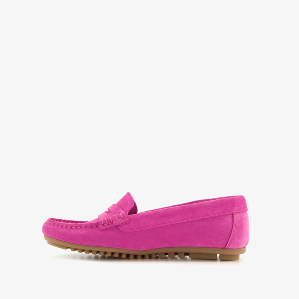 Hush Puppies leren dames mocassins fuchsia