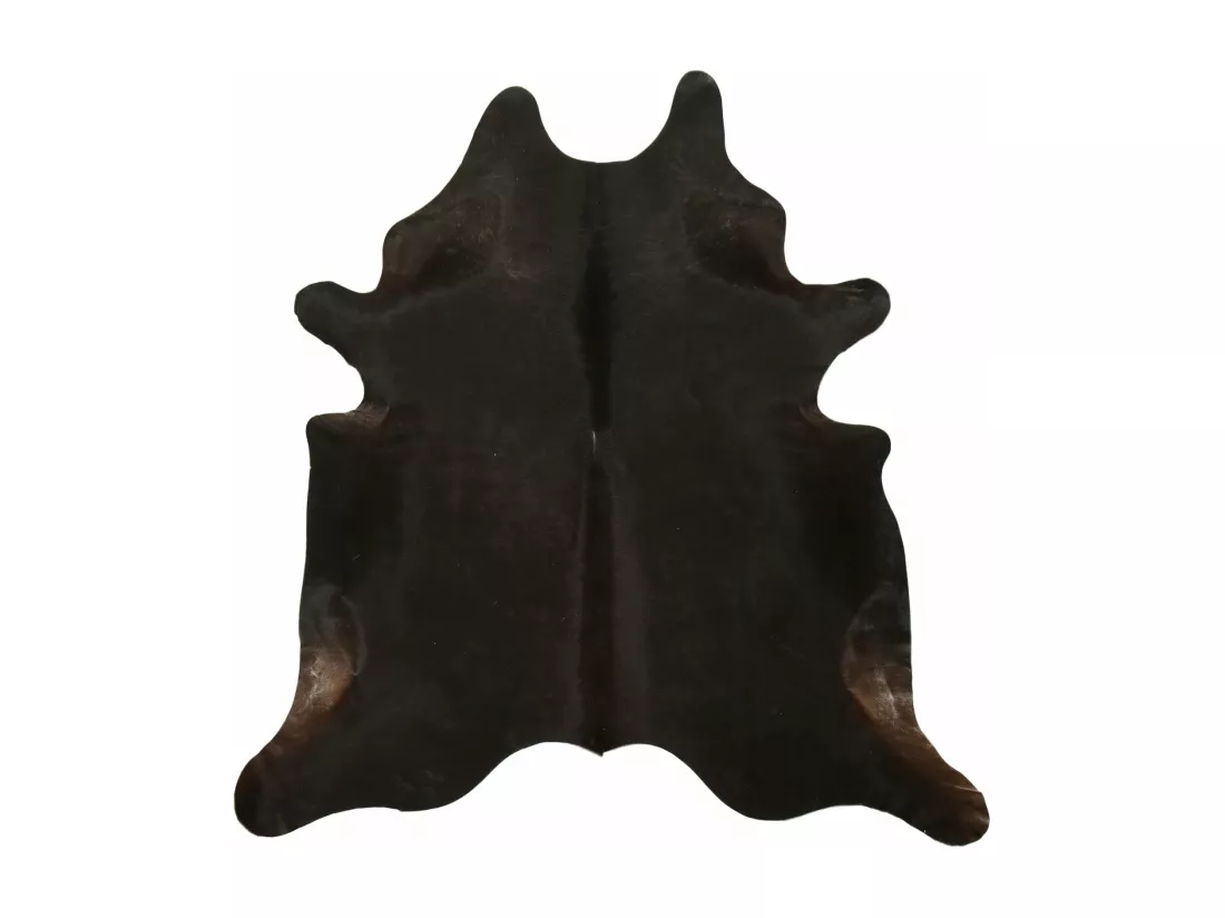 Peau de bovidé naturelle teintée brun et noir