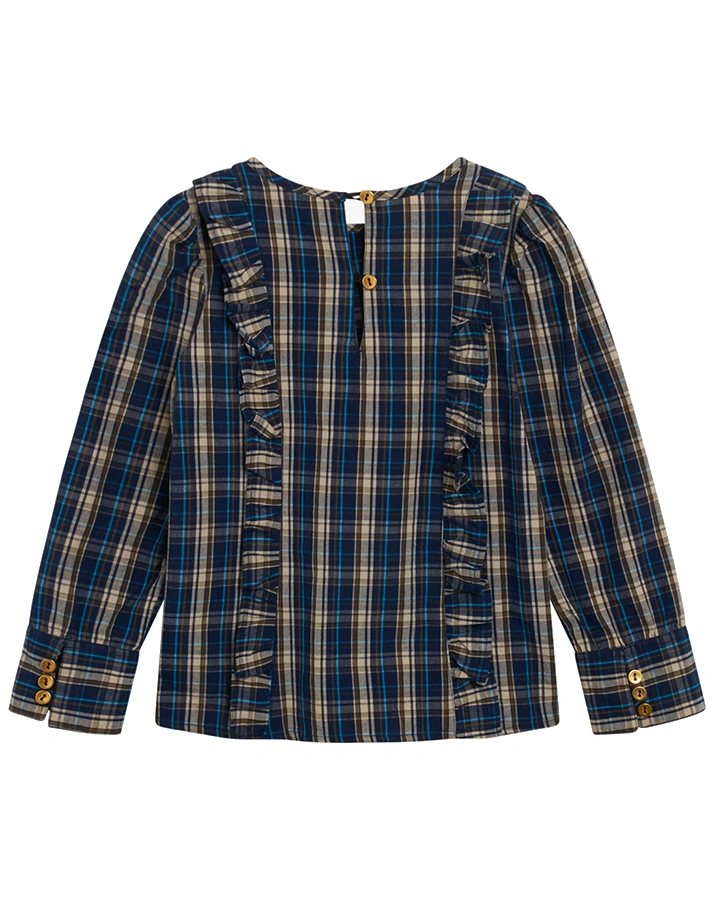 Bluse MINI ORG BLUE CHECK in art blue