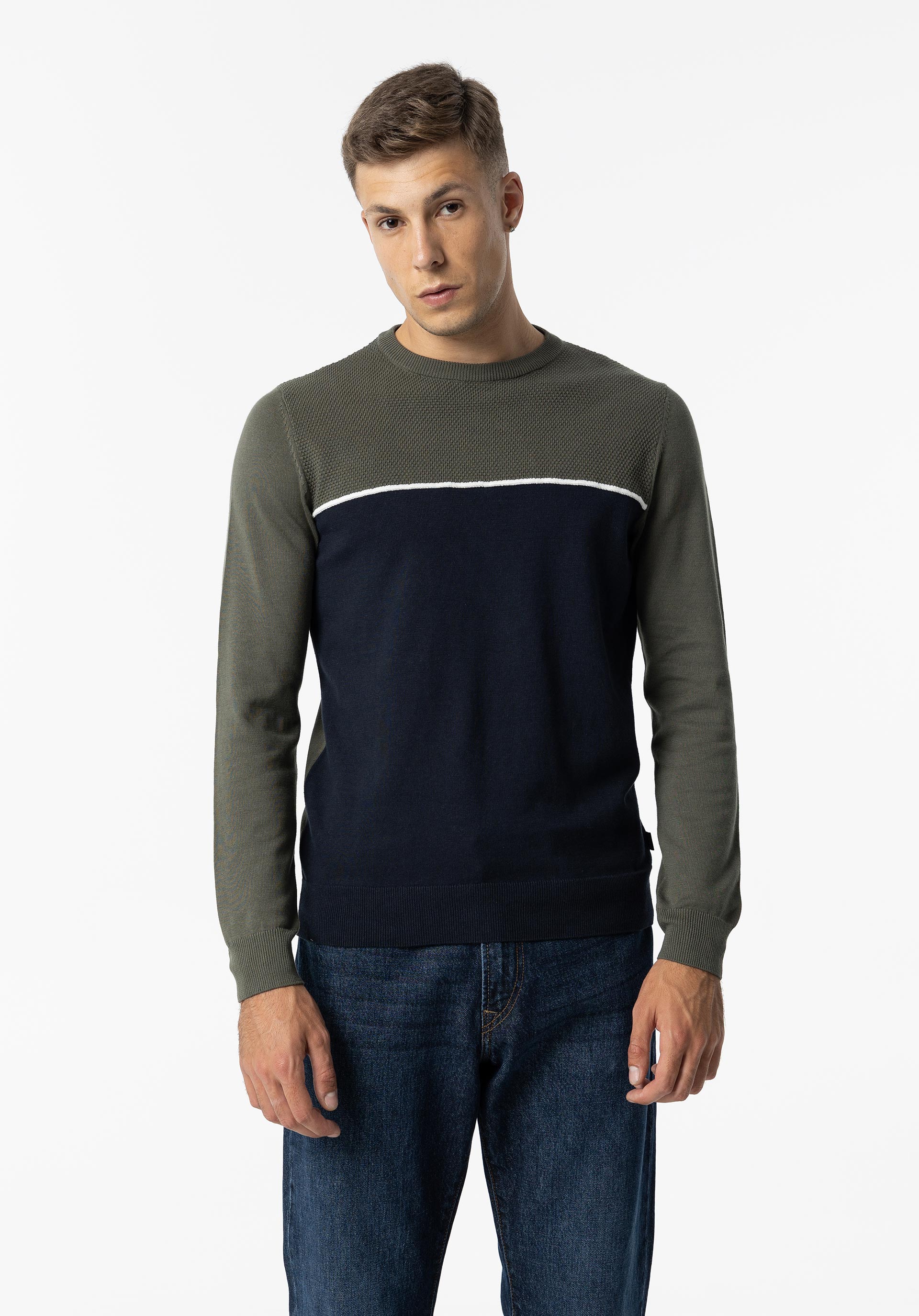 Camisola de Malha Tricolor