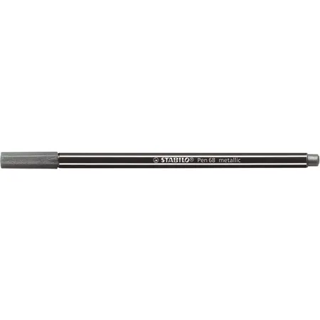 Premium Metallic-Filzstift - STABILO Pen 68 metallic - Einzelstift - silber