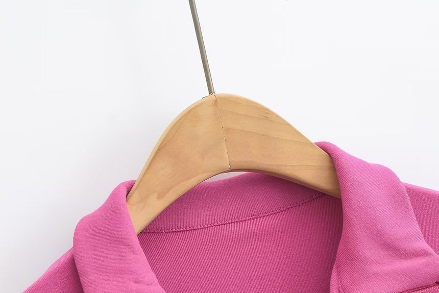 Osion - Bodytop met lange mouwen, nephals en rits