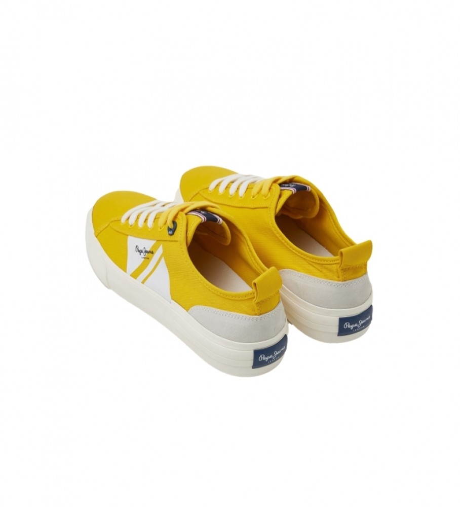 Tênis vulcanizado amarelo com a bandeira Allen da Pepe Jeans