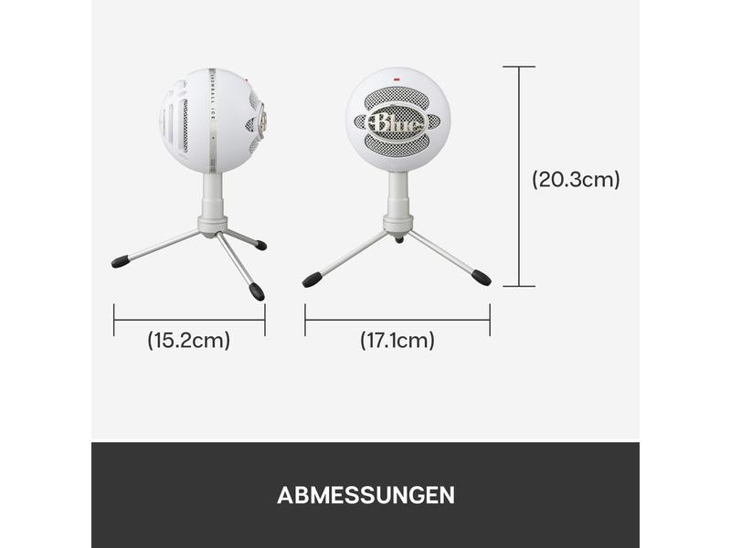 Blue Kondensatormikrofon Snowball iCE Weiss Desktop-USB-Mikrofon