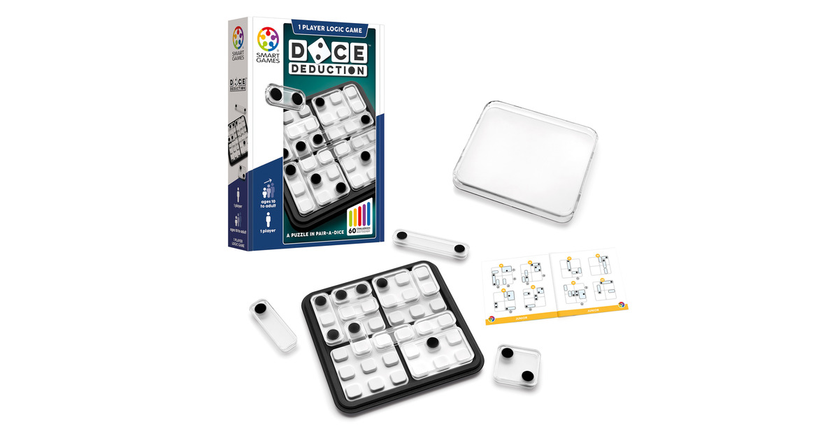 SmartGamesDice Deduction Denkspel  (Nederlands, 1 speler, Vanaf 10 jaar, 60 opdrachten)