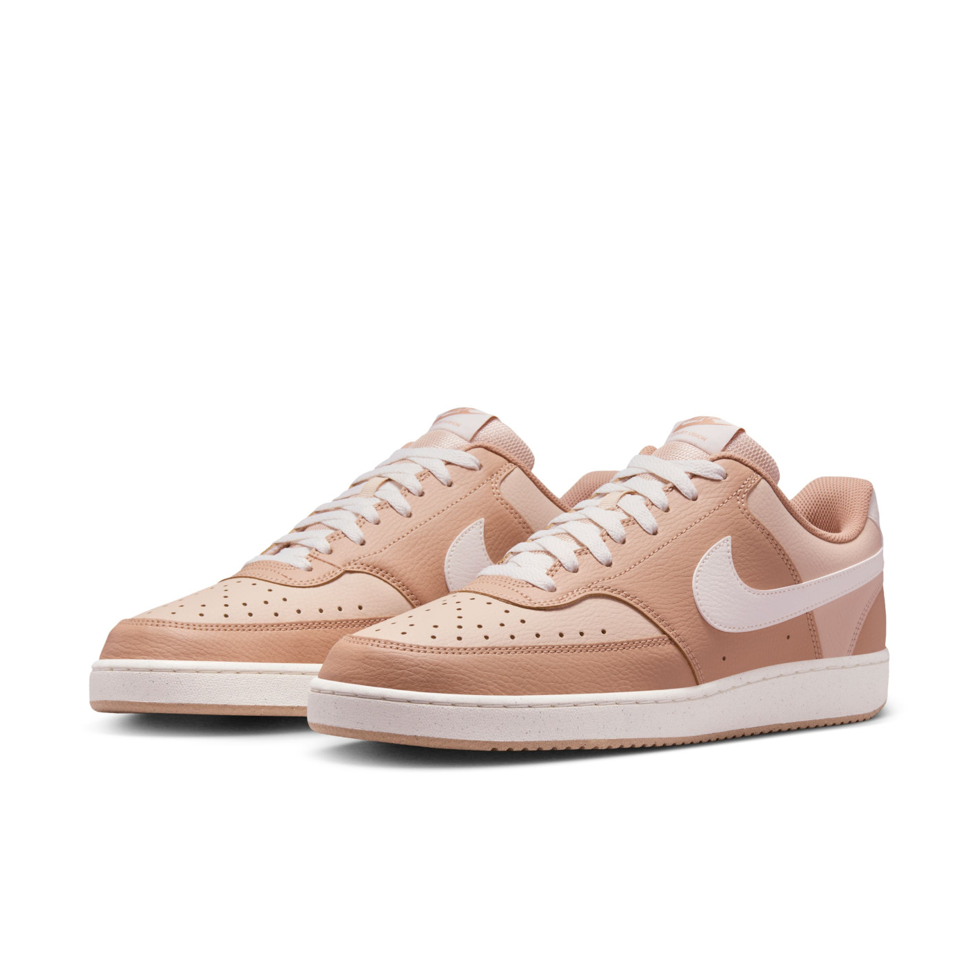 Nike Court Vision Low Sneakers Bruin Lichtbruin Wit