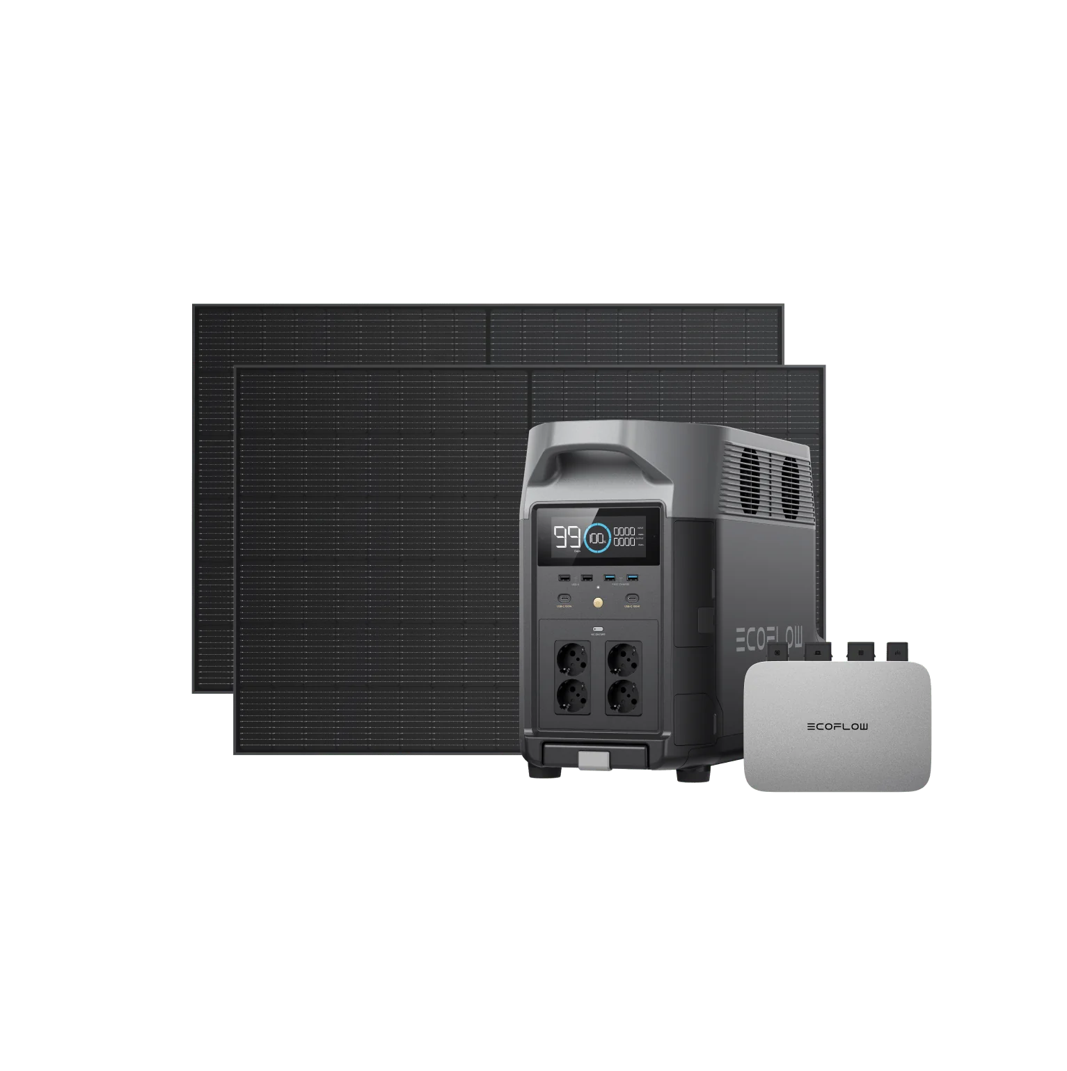EcoFlow PowerStream Balkonkraftwerk mit 3 kWh Speicher 800W - DELTA Pro