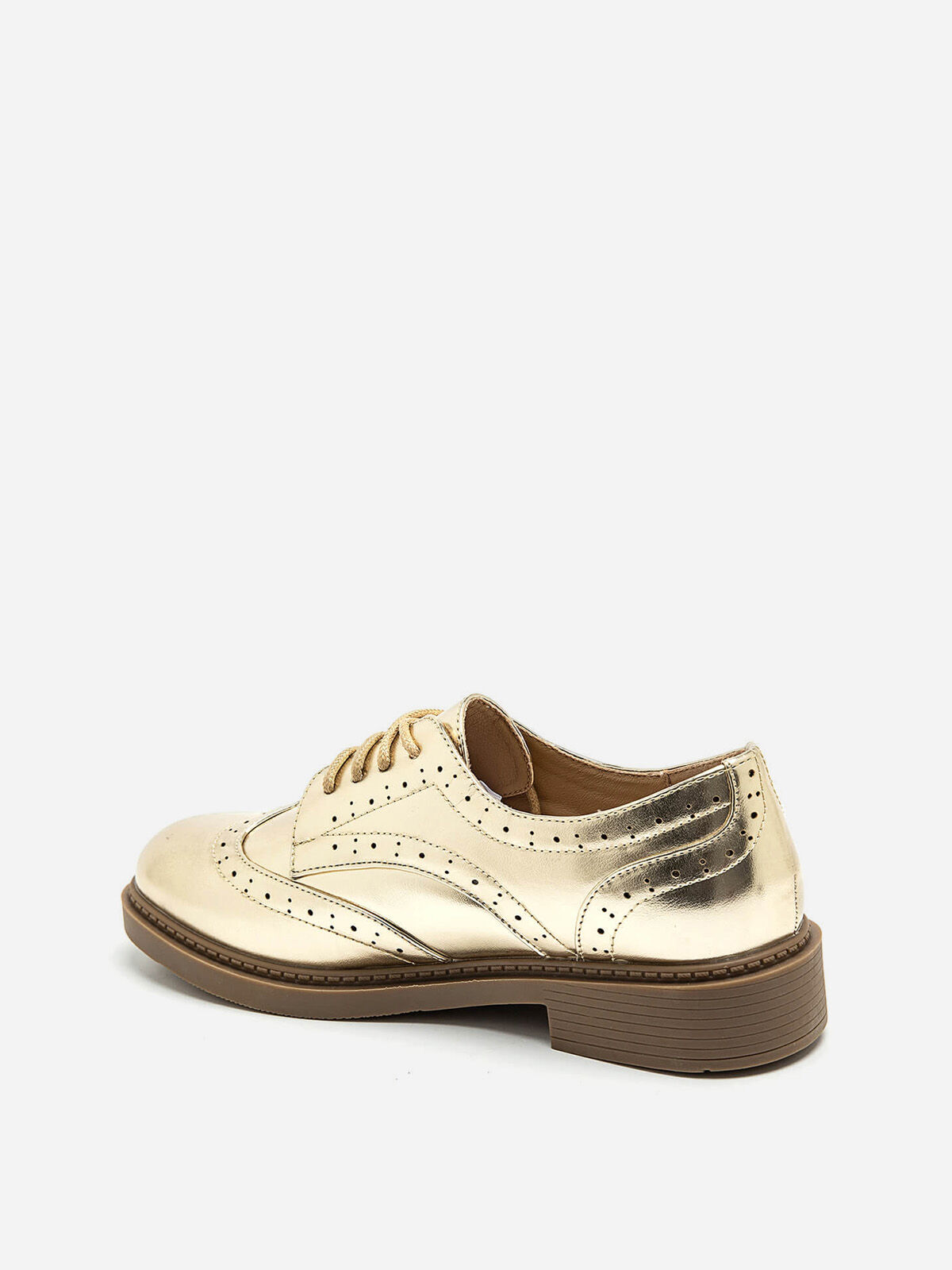 Derbies à détails ajourés- Doré